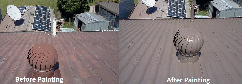 before and after whirly bird roof