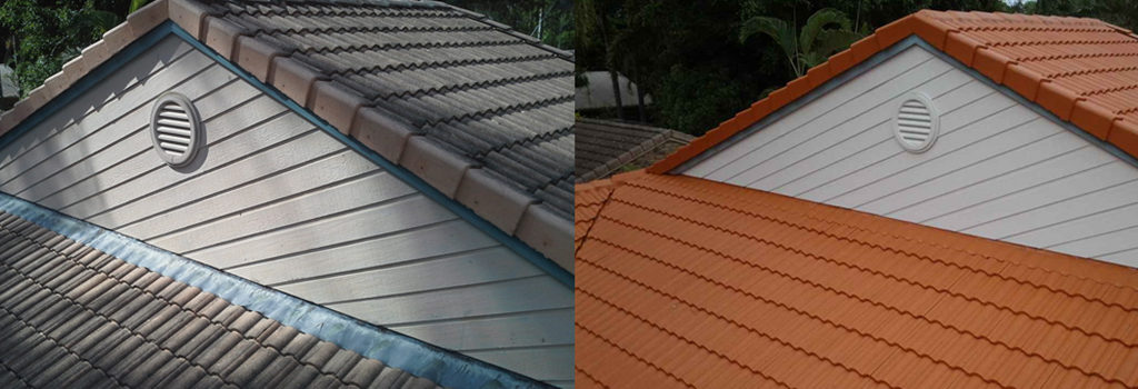 Sienna Clay Roof before and after