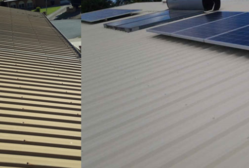 tin roof before and after